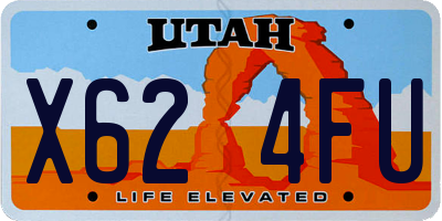 UT license plate X624FU