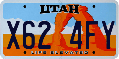 UT license plate X624FY