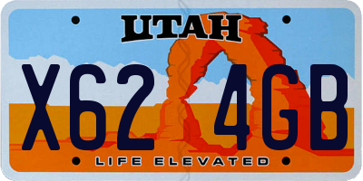 UT license plate X624GB