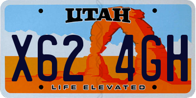 UT license plate X624GH