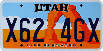 UT license plate X624GX
