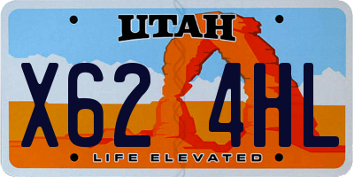 UT license plate X624HL