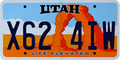UT license plate X624IW