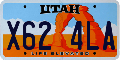 UT license plate X624LA