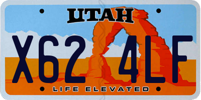 UT license plate X624LF