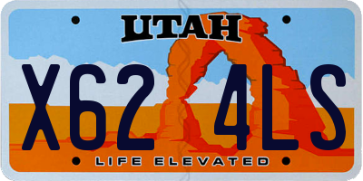 UT license plate X624LS