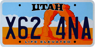 UT license plate X624NA