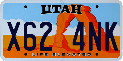 UT license plate X624NK