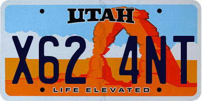 UT license plate X624NT