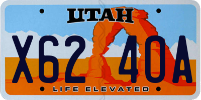 UT license plate X624OA