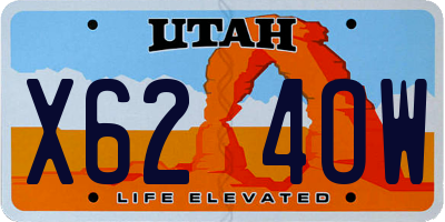 UT license plate X624OW