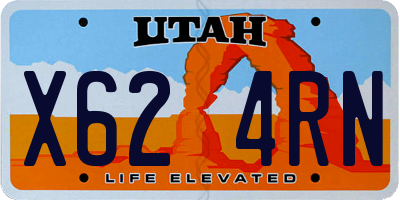 UT license plate X624RN