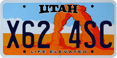 UT license plate X624SC