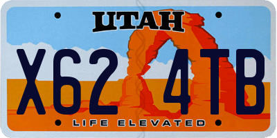 UT license plate X624TB
