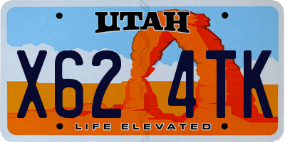 UT license plate X624TK