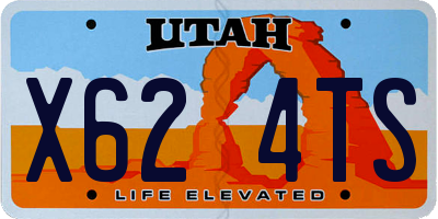 UT license plate X624TS