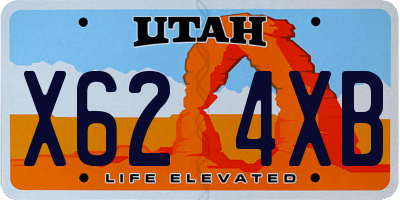 UT license plate X624XB