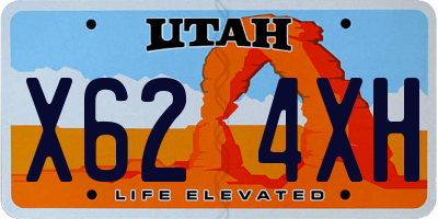 UT license plate X624XH