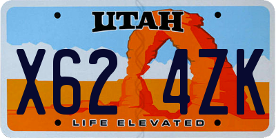 UT license plate X624ZK