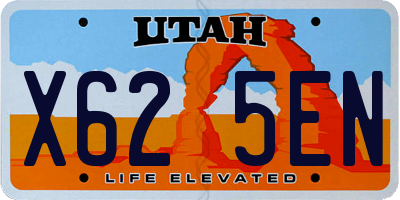 UT license plate X625EN