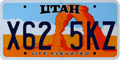 UT license plate X625KZ
