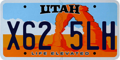 UT license plate X625LH