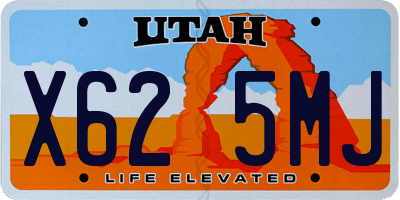 UT license plate X625MJ