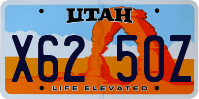 UT license plate X625OZ