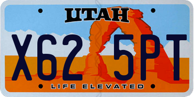 UT license plate X625PT