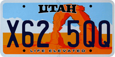 UT license plate X625QQ