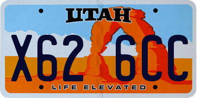UT license plate X626CC
