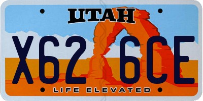 UT license plate X626CE