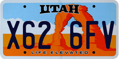 UT license plate X626FV