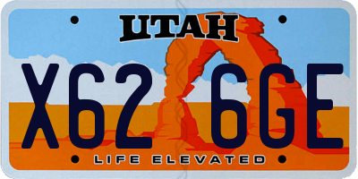 UT license plate X626GE
