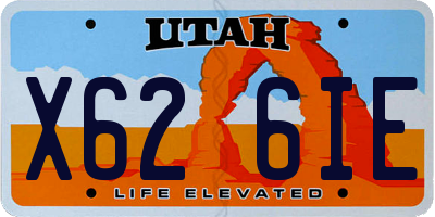 UT license plate X626IE