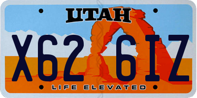 UT license plate X626IZ
