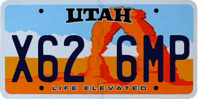 UT license plate X626MP
