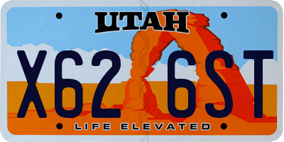 UT license plate X626ST