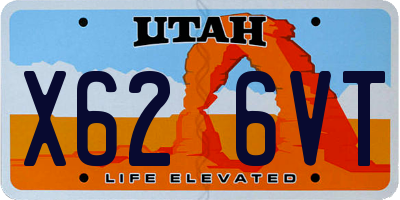UT license plate X626VT