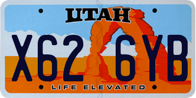 UT license plate X626YB