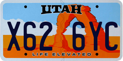UT license plate X626YC