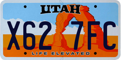 UT license plate X627FC