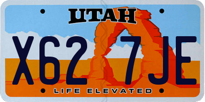 UT license plate X627JE