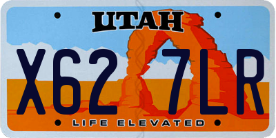 UT license plate X627LR