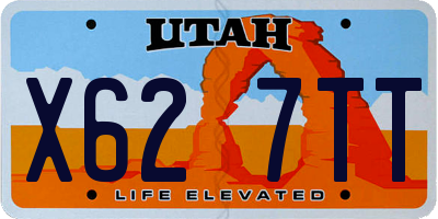 UT license plate X627TT