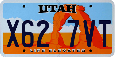 UT license plate X627VT