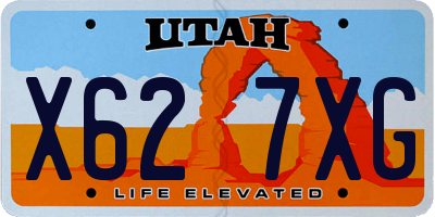 UT license plate X627XG