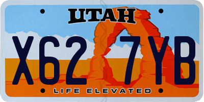 UT license plate X627YB