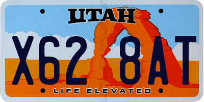 UT license plate X628AT