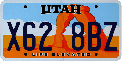 UT license plate X628BZ